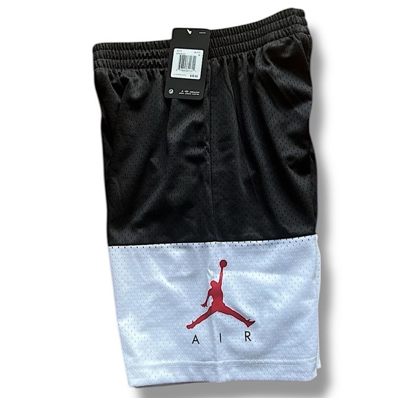 Nike Jordan Black/White Mesh Athletic Basketball Shorts Boys Size Medium NWT Y2K - Picture 10 of 10